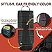 Glangels Seat Protector for Baby Child Car Seat-Enhanced Padded Booster Seat Pad for Vehicles- Extra Large Storage Pocket (Black)