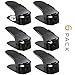 Magic Shoe Rack Organizers Slots by URBANSHUZ | Space Saver for Shoe Storage - Pack of 6 | Adjustable, Ultra-light, Black