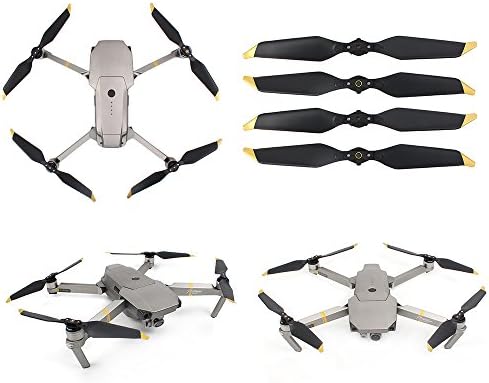 Sonic Heaven 2 Pairs Low-Noise Quick-Release Folding 8331 Propellers Props Blades for DJI Mavic Pro / Platinum (Gold)