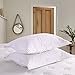 MarCielo 2-Piece Embroidered Pillow Shams, King Decorative Microfiber Pillow Covers Set, King Size (White)