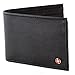 Alpine Swiss Mens Leather Bifold Wallet with Coin Pocket Purse Pouch & 2 Bill Sections