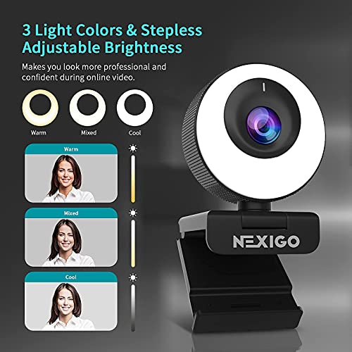 Nexigo Best Webcam With Microphone And Light NexiGo N960E 1080P