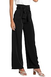 GUOLEZEEV Black Pants for Women High Waisted Wide