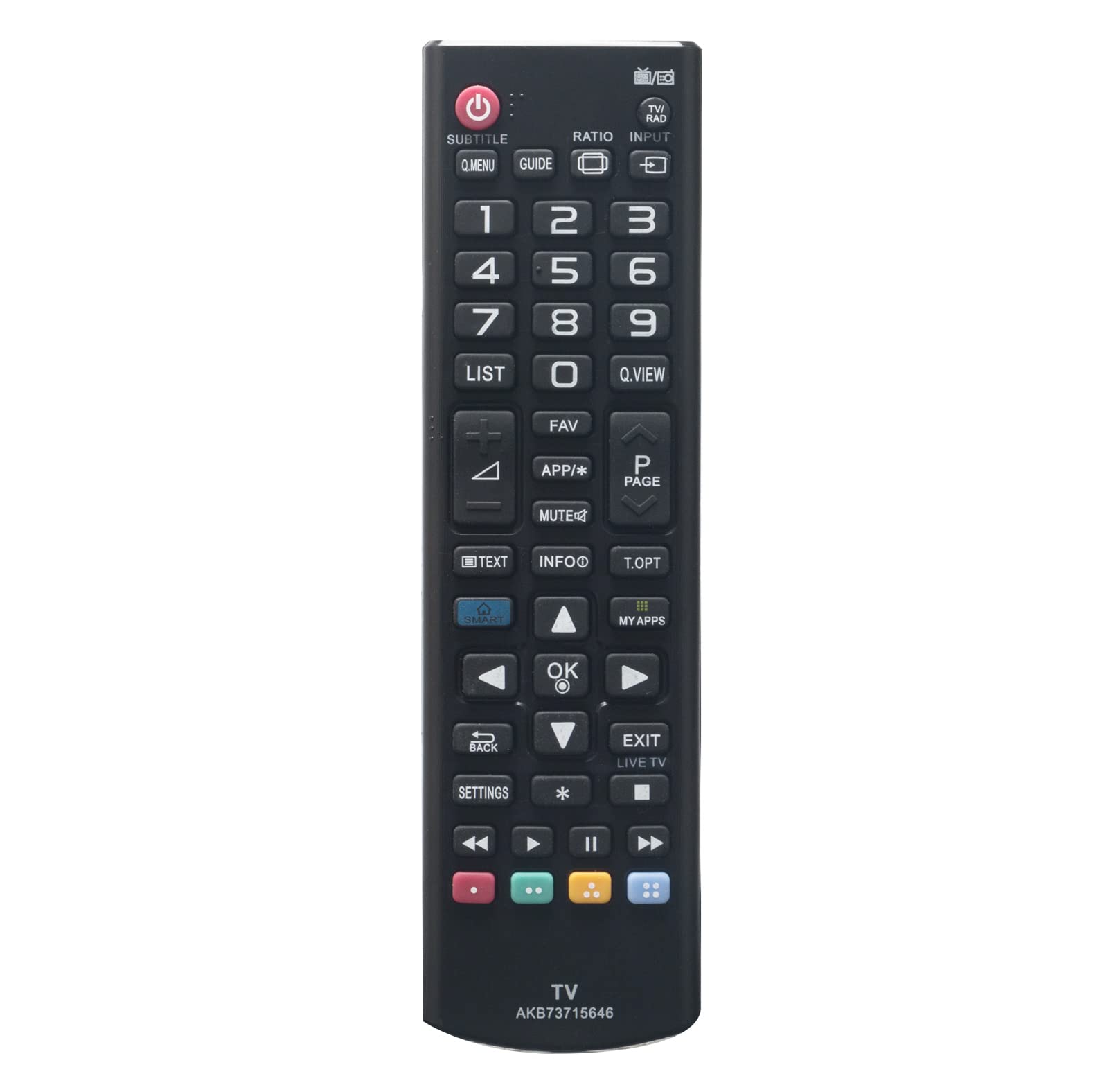 AULCMEET AKB73715646 Replacement Remote Control Compatible with LG 4K OLED Smart TV 49UB830VAEU 50LB580V 42LN5708AEU 47LN570V 26LN4607AEU 27MT55S-PZ 32LB570B 32LB580V 39LB5800SB 39LB5800ZM