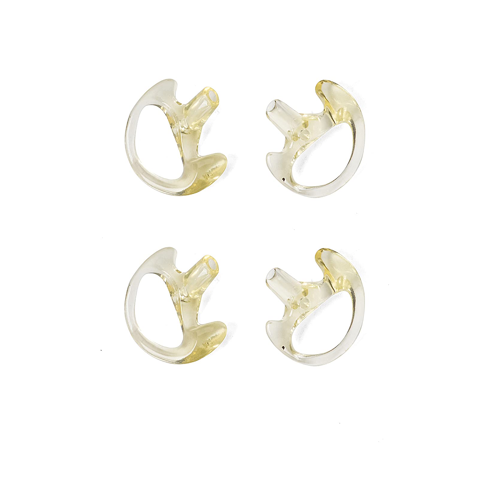 UAYESOK Two Way Radio Earmold Replacement Soft Silicone Earpiece Earbud for Motorola Kenwood Wouxun Baofeng Ham 2 Way Radio Coil Tube Audio Kits (2 Pairs Medium)