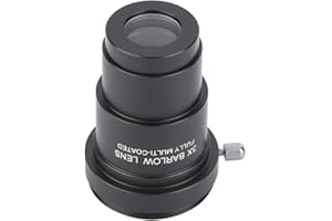3X Barlow Lens, 1.25 inch 3X Barlow Lens with M42x0.75 Thread Interface for 1.25 Inch Astronomical Telescope Eyepieces