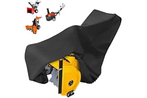 GAINSPRA Waterproof Snow Blower Cover Outdoor: 600D Heavy Duty Protector, Resistant & Windproof Black Snow blower Cover, Fit Most Single-Stage or Two Stage Machine