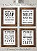 Original Bathroom Wall Art Set – Funny Typography 8x10 Photo Pictures for Bath Home Decor – Chic Affordable Gift – Unframed Poster Prints