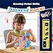 Bison STEM Toys | Magnetic Tile Educational Toys | 3D Magnetic Blocks | Imagination Magnets Make Great Autism Toys and ADHD | Mental Stimulation, Construction Toys, Quiet Play | 28 pcs