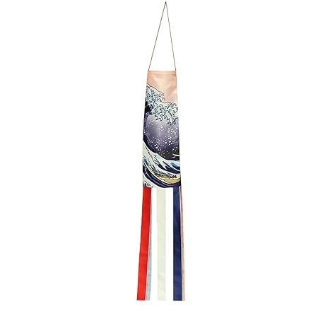 Yardwe 70CM Japanese Koi Nobori Carp Wind Socks Koinobori Waves Pattern Fish Flag Hanging Wall Decor Festival Decoration Gifts