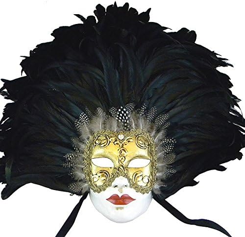 Eyes Wide Shut Feathered Volto Venetian Masquerade Mask