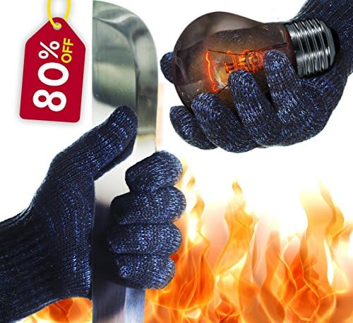 80%Off Fathers Day SALE!! Silach ALL in ONE Cut, Heat, Flame Resistant GARDENING Safety Work Gloves PAIR, Versatile, Fits Sizes from S to L, KEEP YOUR HANDS SAFE from cuts and burns! Breathable