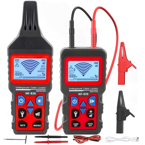 NOYAFA NF-826 Underground Cable Locator Wire Tracker, Wand- und unterirdischer Rohrleitungsdraht Detektor, Testen Sie Kurzschlussunterbrecher von Wand