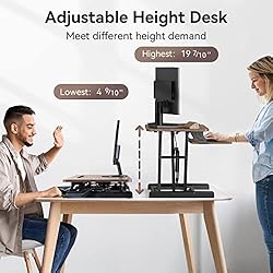 Standing Desk Converter, 35” W Adjustable Height