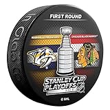 2015 NHL Stanley Cup Playoffs Nashville Predators vs. Chicago Blackhawks Souvenir Dueling Hockey Puck