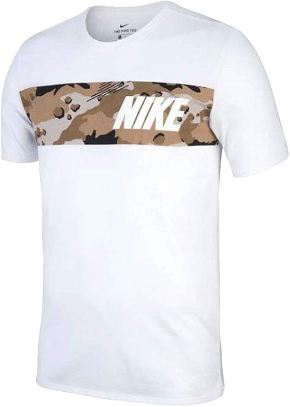 Amazon ナイキ Nike Dri Fit コットン カモ ブロック ナイキ Tシャツ 100 ホワイト デザートサンド M スポーツウェア 通販