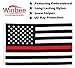 WINBEE Thin Red Line Flag 3x5 Ft - Embroidered Stars, Heavy Duty Nylon, Sewn Stripes and Brass Grommets. All Weather American Honoring Firefighter Flags. USA Black Red and White Outdoor Flags Banner