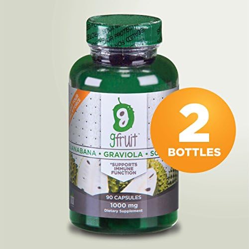 (2) Bottle Bundle Graviola Soursop Guanababa EXTRA STRENGTH 1000mg 90 Capsules Made in USA