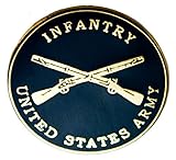 Blue Army Infantry Crossed Rifles Hat or Lapel Pin