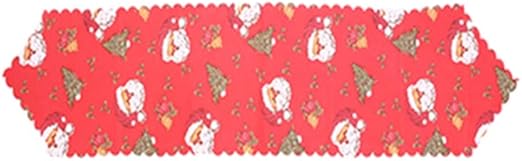 Kingus - Bandera de Papá Noel para mesa, poliéster, diseño de flores de