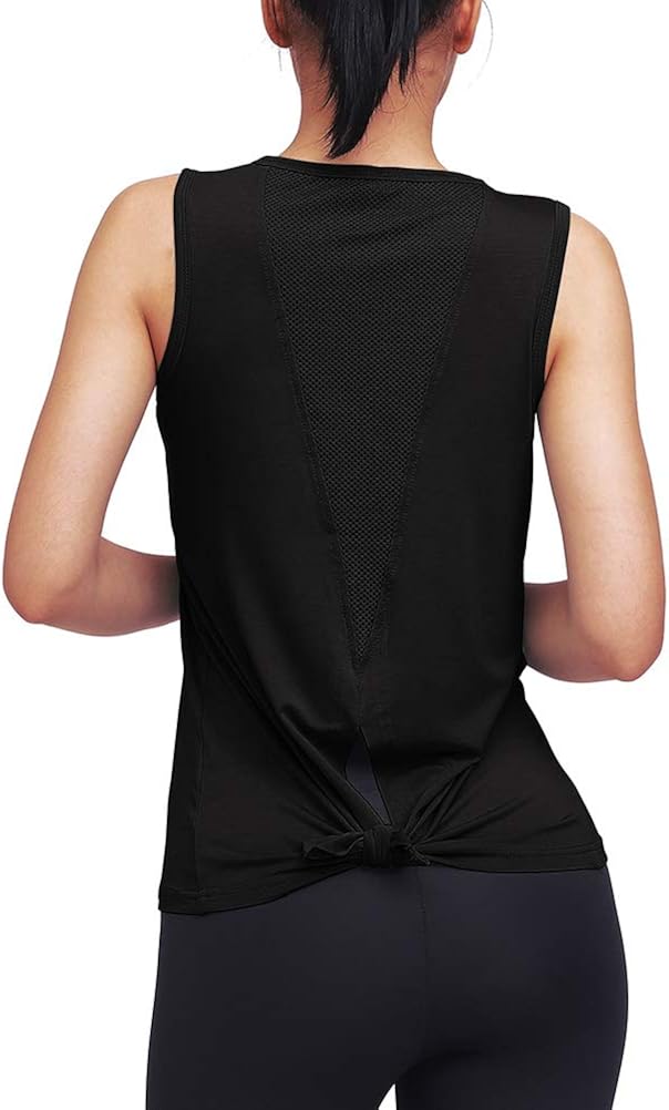 Mippo Workout Tops for Women Workout Yoga Shirts Muscle Tank Athletic Running Tank Tops: Clothing