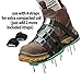 Pre Assembled Lawn Aerator Shoes with 4 Adjustable Straps | Ready to Use Premium Grass Aeration Sandals with Heavy Duty Metal Buckles & Secure Steel Spikes | 4th Strap, Extra Hardware & Instructions