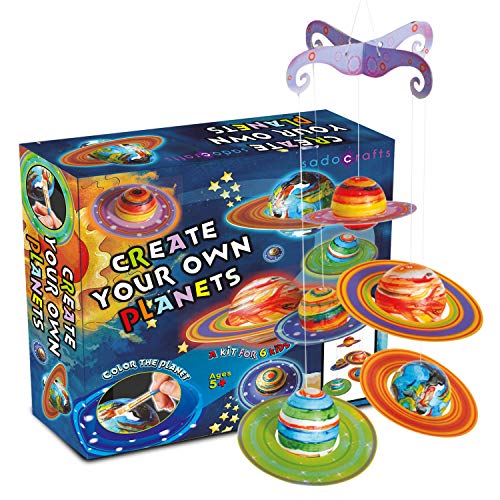 SadoCrafts Create Your Own Planets - Educational Planetarium Space Toys, DIY Painting Craft Science Kit, Fun and Interactive Solar System for Kids