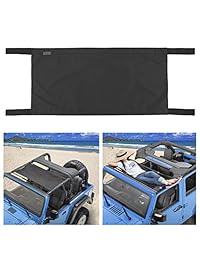 Seven Sparta   Hamaca para techo de coche para Jeep Wrangler YJ, TJ, JK y JKU 1987 2018, 4 puertas y 2 puertas, resistente al agua, para reposabrazos de coche