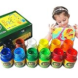 iMustech 12 Colors Washable Finger Paints Kid's Paint Art Supplies