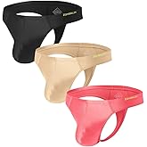 ZONBAILON Men's Thong Underwear with Pouch Silk G-String Male Thong Set Sexy Bikini Underwear for Men Pack