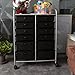 EaseOffice 12-Drawer Rolling Storage Cart with Heavy Duty Chrome Steel Frame for Home, Office, Beauty Salon and More, Black