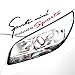 ZaCoo Sports Style Car Front Cover Sticker Light Eyebrow Reflective Auto Decals DIY Body Vinyl Sticker (Black&Red)