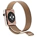 Apple Watch Band, with Unique Magnet Lock, JETech 38mm Milanese Loop Stainless Steel Bracelet Strap Band for Apple Watch 38mm All Models No Buckle Needed - Rose Gold