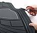 PIC AUTO All Weather Rubber Floor Mats Trimmable for Car SUV & Truck, Heavy Duty Protection (Black Gray, 4 Pieces)