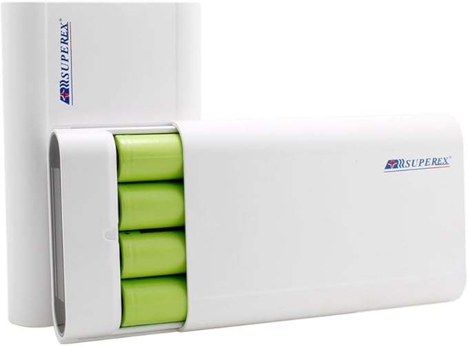 Superex Power Bank 11200mah Handy Usb Ladegerat Powerbank Zusatzakku Externer Batterie Akku Fur Iphone Iphone 6s Iphone 6s Plus Ipad Samsung Galaxy Tablets Pc Smartphones 4 Stucke 18650 Batterien Amazon De Elektronik
