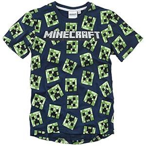 Minecraft Creeper T-shirt donkerblauw Baby’s & ouders, Fan merch, Gaming, Schurken