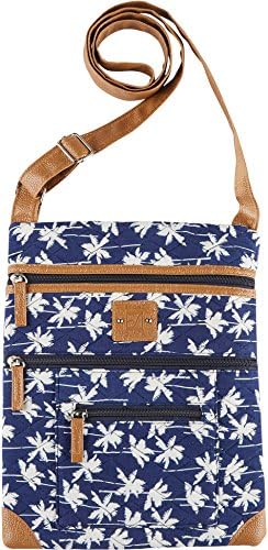 Palm Tree Lockport Handbag One Size Blue