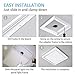 LEDMO 1X4FT Ceiling Frame Kit, Aluminum Surface Mounting Bracket Kit for LED Panel Light, Drop Ceiling Light, Edge-Lit Light (White Drywall Flange Kit)