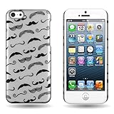 iPhone 5c Hard Case, CoverON® [Snap Fit Series] Hard Design Slim Protective Phone Cover Case for Apple iPhone 5c - Fun Mustaches