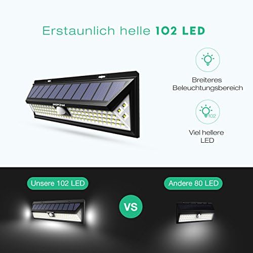 Beleuchtung Außenbeleuchtung Helle Wandleuchte Solarleuchten Terrasse 3