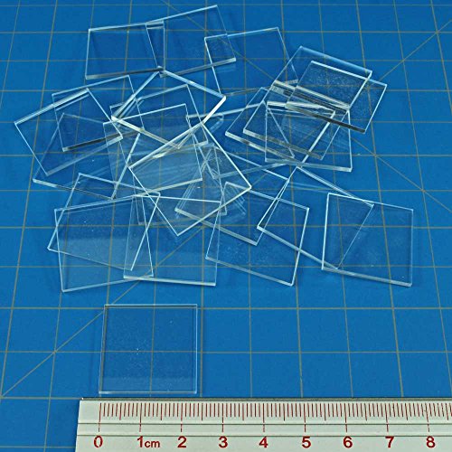 1.5mm Clear Miniature Bases, Square 25mm (25)