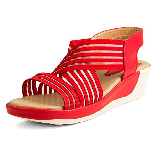 red sandals on amazon