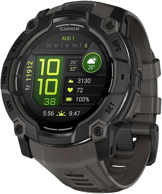 Instinct 3, 50mm, Smartwatch GPS Ultra Resistente, Black & Charcoal