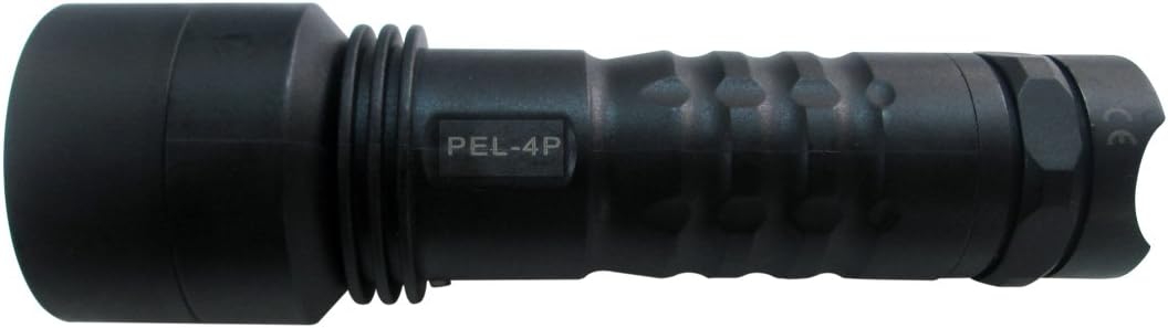 Ledwave PEL-4P Polymer Linterna táctica, Negro, 143 x Ø 43.85 milímetros