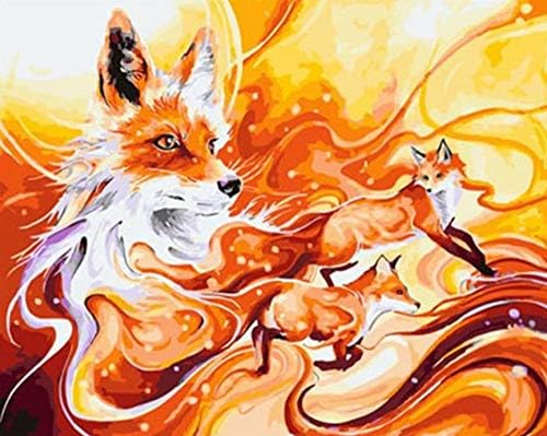 Jiaoyk Paint By Numbers For Adults Fox Diy Oil Painting Gift Kits Pre Printed Canvas Art Home Decoration 16 20inch Frameless Buy Online At Best Price In Uae Amazon Ae