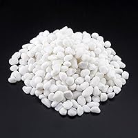 ZUINIUBI 300g White Pebble Turtle Fish Tank Sand Rocks Aquarium Bonsai Succulent Plants Decoration Ornament Stone Landscape