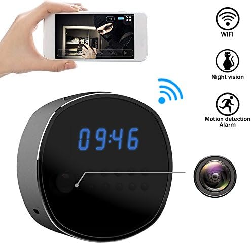 Wifi Hidden Camera Spy mini Cameras Clock HD 1080P Security Cam IR Night Vision Motion Detector Loop Recording for Home Surveillance