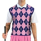 V-Neck Argyle Golf Sweater Vests - GolfKnickers: Mens - Pullover (AAA-ZZZZ)