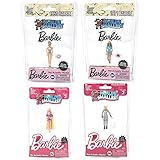 Worlds Smallest Barbie 4 Pack Bundle 1959 Swimsuit - 1971 Malibu - 1965 Astronaut - 1992 Totally Hair