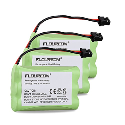 Floureon 900mAh Cordless Phone Battery for Uniden BT446 BT-446 BP446 BT1005 BT-1005, TRU5865-2, TCX-905, TRU8885, TRU8885-2, TRU88852, TRU8888, TRU9460, TRU9465, TRU9480, TCX-800, TXC-146, TXC-400, TXC-580, TXC-860A, UIP1868, UIP1868-8, UIP18688, Wham, BBTY0457001, BBTY0458001, Radio Shack 43-3571